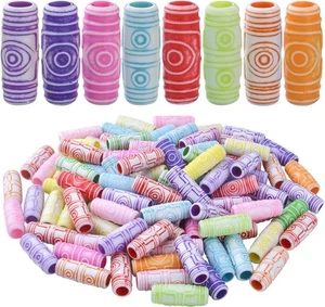 100pcs Dreadlocks Hair Beads Braids Tube Style3 - Picture 1 of 7