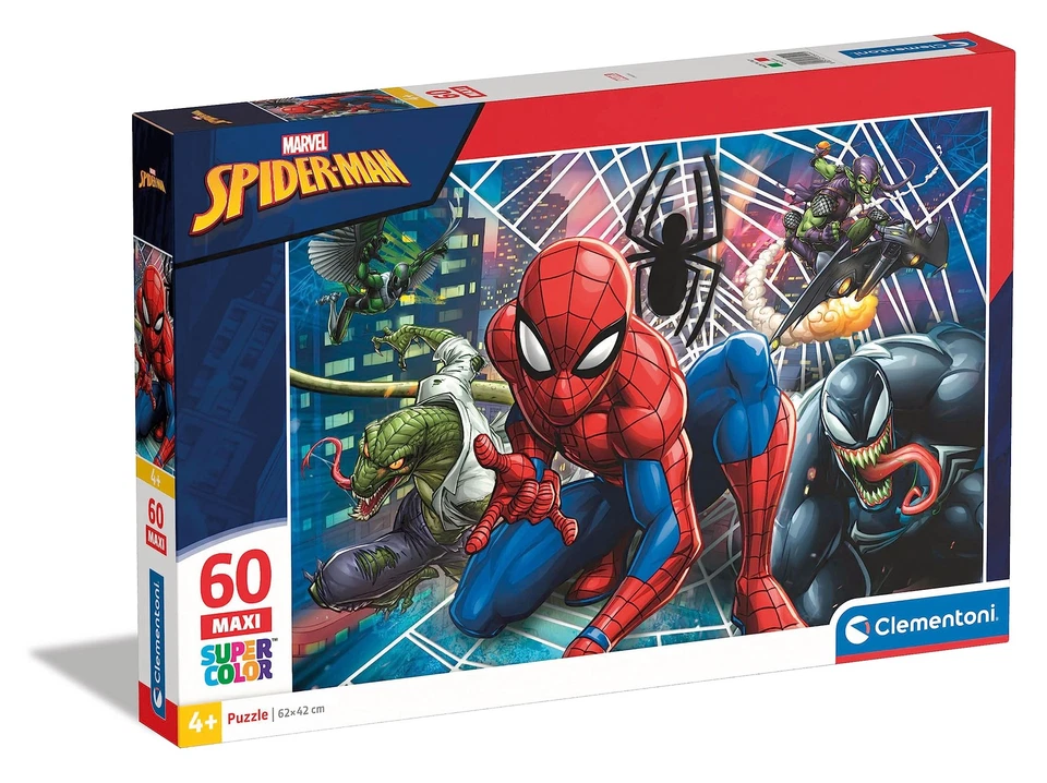Clementoni - 26444 - Supercolor Puzzle - Marvel Spider-Man - 60 pezzi