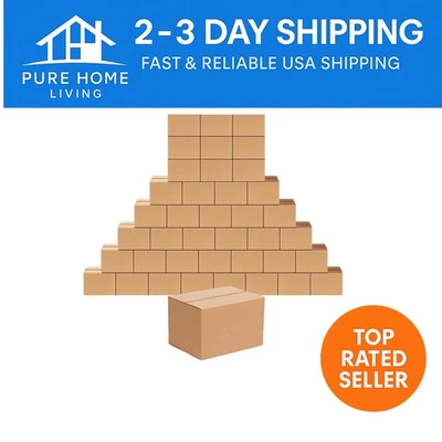 Eco-Friendly 40 Pack 8x6x6 Shipping Boxes for Packing & Moving Essentials - Image 1 of 4