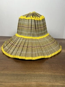 Sombrero de Paja Plegable Amarillo Hecho a Mano TAIWÁN Plegable - Imagen 1 de 11