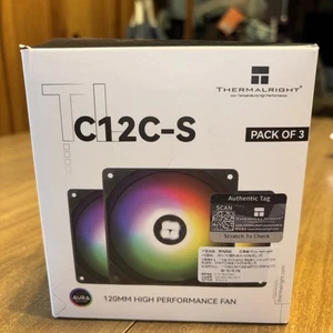 TL-C12C-S X3 CPU Fan 120mm ARGB Case Cooler Fan 4pin PWM Silent Computer - Afbeelding 1 van 6