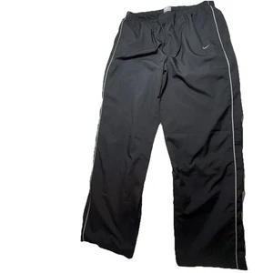 Pantalones de chándal Nike para hombre XL negros forrados de malla Y2K vintage cremallera inferior rayas 32x32,5 - Imagen 1 de 15