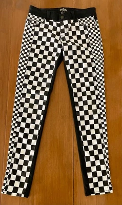 Royal Bones by Daang Women's Sz.5 - Black / White Checkered Very Nice+ Condition - Image 1 of 4