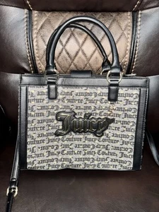 Juicy Couture Poker Face Tote Black Beige/Liquor Gold NWOT - Picture 1 of 5