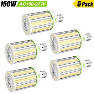 5 Pack 150W LED Corn Light Bulbs Factory Warehouse High Bay Cob Lamp 4500K-5700K - Picture 1 of 16