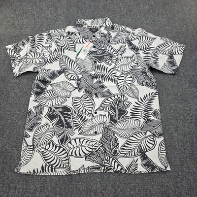 Quiksilver Waterman Collection Mens L Tropical Leaf Print Shirt NWT - Image 1 of 4