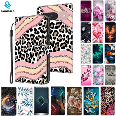 Patterned Leather Flip Wallet Case Cover For Google Pixel 10 8 9 Pro XL 7a 8a 9a - Image 1 of 4