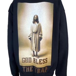 HERBARIUM Hoodie Mens Size S Black Streetwear Graphic Front Print Urban Casual - Picture 1 of 13