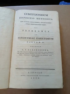 1826 Curculionidum Dispositio Methodica - Prodromus - C. J. Schoenherr Rare - Picture 1 of 10