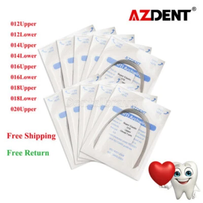 AZDENT Dental Super Elástico Niti Arco Redondo Alambres 012~020 Para Brackets EE. UU. Foto 1 de 4