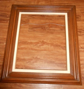 Antique Deep Walnut Picture Frame For 16x20" Art - Great Condition, No Glass - Picture 1 of 6