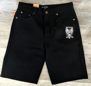 DEFTONES punk rock band men's regular fit denim Shorts (30 to 50) - Picture 1 of 2