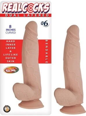 Realcocks Dual Layered Dildo #6 - Realistic Dong Sex Toy - Image 1 of 4