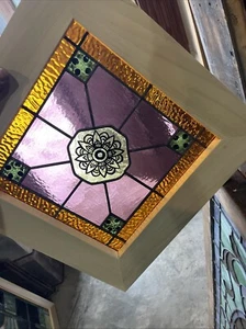 SG4846 antike Glasmalerei bemalt und gebrannt 16,25 Zoll² - Bild 1 von 6