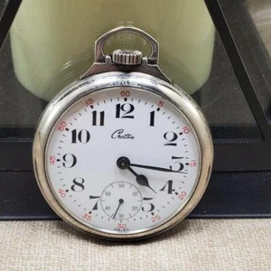VINTAGE CROTON SILVER 15 JEWELS * POCKET WATCH * RUNS * - Picture 1 of 10