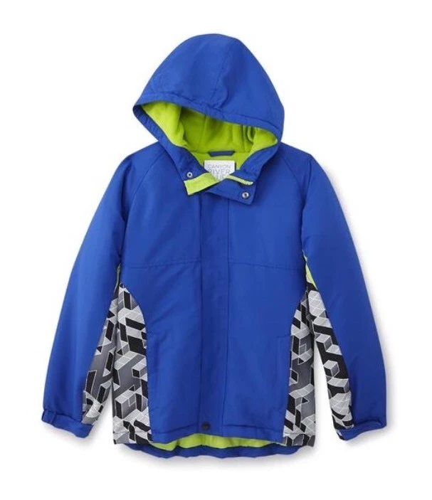 NUEVO Abrigo de invierno con capucha forrado de vellón azul resistente al agua Canyon River Blues para niños 5 Foto 1 de 3