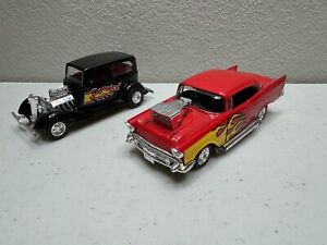 LOT OF Majorette DIE CAST CARS 1:32 FORD COUPE Chevy 57 HOT ROD