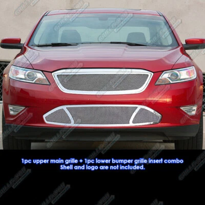 Fits 2009-2011 Ford Taurus SHO Stainless Steel Mesh Grille Grill Combo Insert - Image 1 of 3