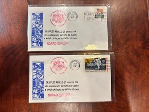 Apollo 13 NICHOL 4/16/1970 2 Covers Drifts #1+/120 Made Colorado Springs C76 !! - Picture 1 of 2
