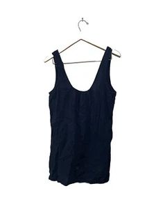 Canotta donna J.Crew scoop back garza piccola cravatta nappe blu navy - Foto 1 di 8