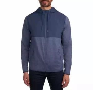 Kirkland Signature Mixed Media Jacket Blue, Medium, Moisture Wicking, Stretch. - Picture 1 of 5