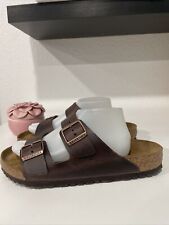 Birkenstock Men’s Arizona Leather Slide Sandal: Size 43R/W In Habana (9)