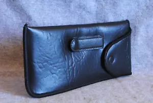 black soft eyeglass sunglass case pocket clip hook loop snap free shipping - Picture 1 of 2