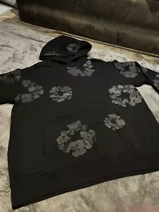 Denim Tears Monochrome Cotton Wreath Hoodie Size Small Uk    - Picture 1 of 5