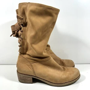 Stivali posteriori corsetto UGG Australia CARY stucco in pelle corsetto taglia US 7,5 1004872 - Foto 1 di 9