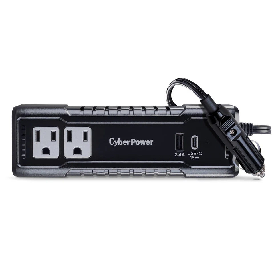 CyberPower M175XUC - 2 Outlet 175 Watt Power Inverter with 1 USB-C &1 USB-A Port