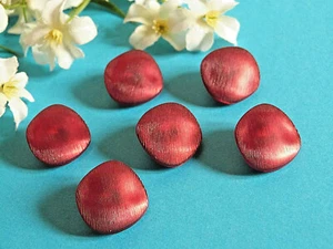 461B/Stunning Buttons " Framboisine " Effect Drapery Lot Of 6 Buttons Ép. 1950 - Picture 1 of 3