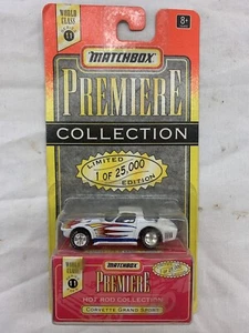 1997 MATCHBOX PREMIERE COLLECTION SERIES 11 CORVETTE GRAND SPORT white w/flames - Picture 1 of 4