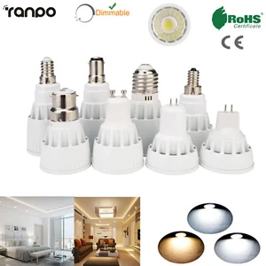 Dimmable Cob Led Spotlight Bulb 9W Brightest Daylight E14 3200K Spot Lighting RP - Picture 1 of 20