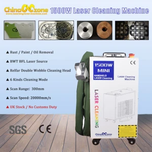 【IN UK】1500W Ruggine Olio Pittura Rimozione Fibra Laser Pulitore Laser Macchina - Foto 1 di 10