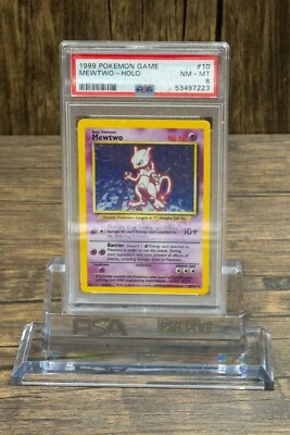 Mewtwo 10/102 Pokemon Base Set Holofoil Card PSA 8 NM-MT Wizards of the Coast  - Image 1 of 2