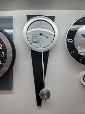 Reloj de pared Seiko Zing arte moderno, 24 pulgadas, plateado Foto 1 de 2