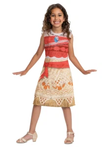 NEW Official Disney Moana Vaiana Dress Girls Fancy Dress World Book Day Costume - Picture 1 of 1