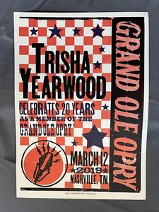 2019.03.12 Hatch Show Print Trisha Yearwood Celebrates 20 Years @ Grand Ole Opry - Picture 1 of 1