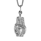 Sterling Silver Scout Salute Pendant / Charm, Italian Box Chain