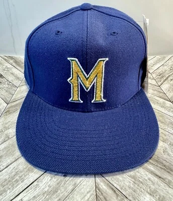 NUEVO CON ETIQUETAS De colección Milwaukee Brewers Gorra de Béisbol Para Hombres 6 3/4 Azul Deportes Especialidades B Foto 1 de 4