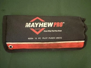 Mayhew 62254 Pro Pilot Punch Kit 12 Pcs - Black oxide finish for rust protection - Picture 1 of 6