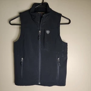 Ariat Vest Boys XS 7 Black Vernon 2.0 Softshell Full Zip Insulated Embroidered - Picture 1 of 6