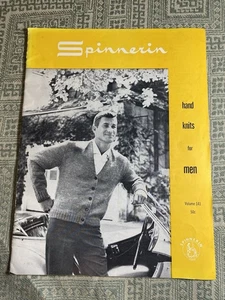 Vintage Spinnerin Hand Knits for Men Vol. 141 ©1957 Sweaters to Knit for Men - Picture 1 of 4