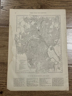 "Antiguo mapa de Providence 1911, Rhode Island 15,5""x11""" Foto 1 de 4