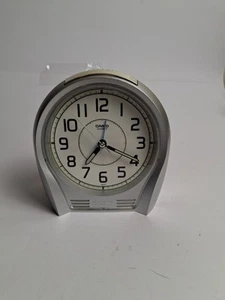 CASIO VINTAGE TQ217 Silver Alarm clock. - Picture 1 of 5