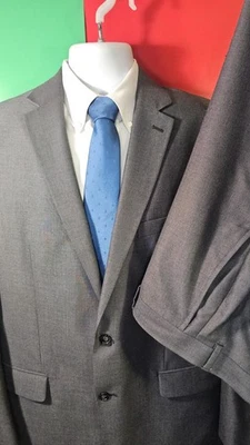 Apt. 9 Men's 2pc Light Gray Poly/Rayon Suit Size 44R, Pants 36x30 + Wembley Tie  - Image 1 of 4