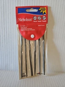 Nicholson - BLACK DIAMOND (6) Needle Mini Files 42030  5 1/2" HOBBY FILE SET - Picture 1 of 3