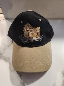 South Africa Wildlife Themed Hat Jaguar/Leopard Embroidered Adjustable Cap - Picture 1 of 12