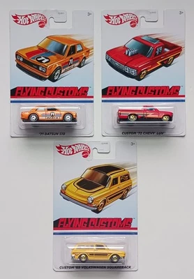 Lote de 3 Chevy Luv-69 2020 Hot Wheels Flying Customs 72 Volkswagen-72 Datsun 510 Foto 1 de 4