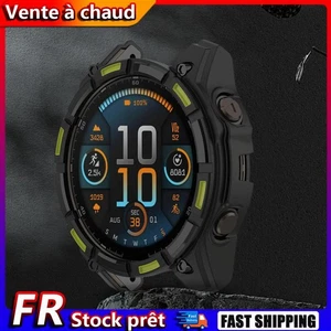 Coque de protection creuse en TPU pour Garmin Enduro 3 (noir vert) - Photo 1/8